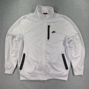 Nike Tech Fleece Full Zip Performance Jacket 2XL Bright White Zipper Pockets